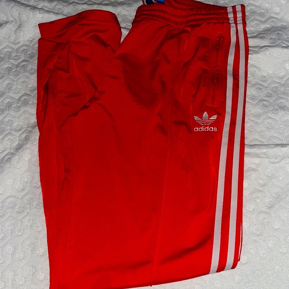 Red Adidas pants
